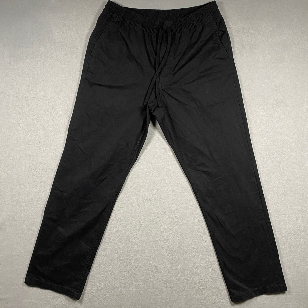 Vans Range Elastic Pants Mens Medium Black Relaxed Fit Chino Jogger Drawstring